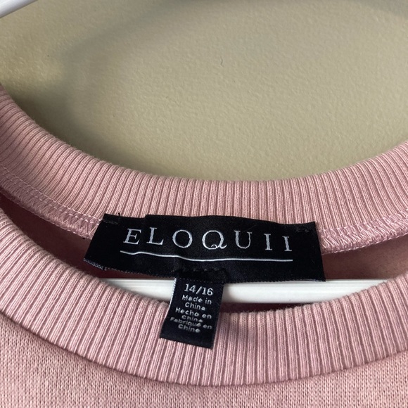 Eloquii Pink Faux Fur Plus Size Sweatshirt 14/16 - Picture 5 of 5